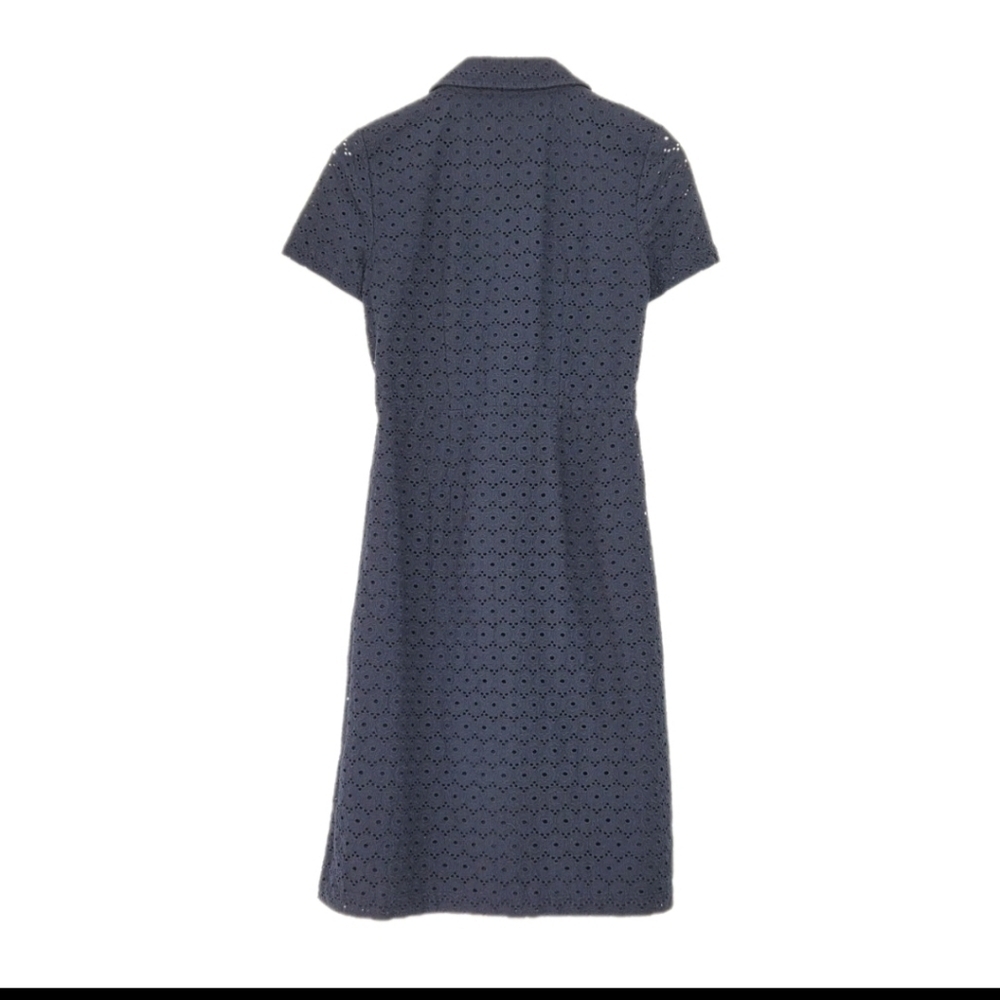 Talbots Blue Short Sleeve Eyelet Tie-Front Dress Size 6 NWT - Picture 4 of 12